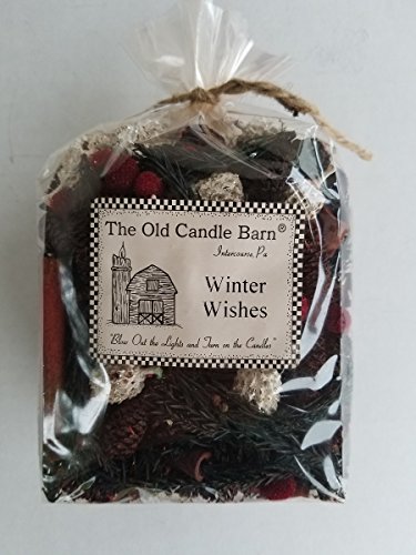 Product Cover Old Candle Barn Winter Wishes Potpourri 4 Cup Bag - Perfect Winter or Christmas Decoration or Bowl Filler - Well Scented and Made in The USA