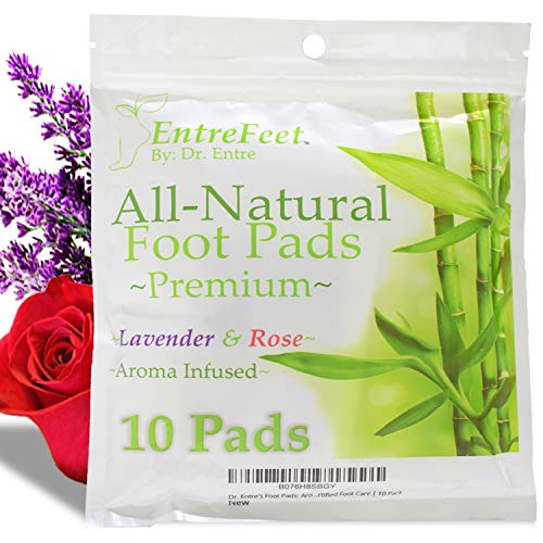 Product Cover Dr. Entre's Foot Pads: Organic All Natural Formula for Impurity Removal, Pain Relief, Sleep Aid, Relaxation | Aroma Infused 10 Pack Free Foot Care E-Book Included