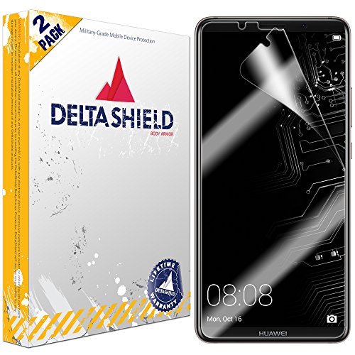 Product Cover DeltaShield Screen Protector for Huawei Mate 10 Pro (2-Pack) BodyArmor Anti-Bubble Military-Grade Clear TPU Film