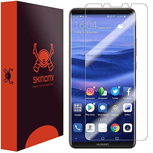 Product Cover Huawei Mate 10 Pro Screen Protector, Skinomi TechSkin Full Coverage Screen Protector for Huawei Mate 10 Pro Clear HD Anti-Bubble Film