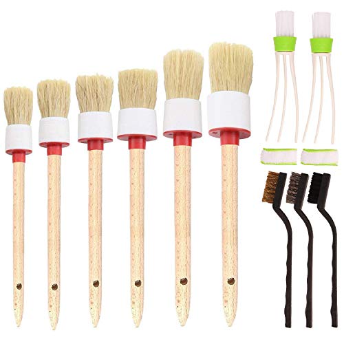 Product Cover SUBANG 11 Pieces Car Cleaner Brush Set Including Detail Brush (Set of 6),3 pcs Wire Brush and 2 pcs Automotive Air Conditioner, Auto Detailing Brush for Cleaning Wheels, Interior, Exterior, Leather