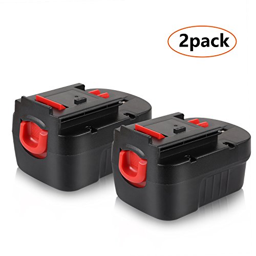 Product Cover 2Pack Black & Decker 14.4V 3.0Ah HPB14 Replacement Battery for Black and Decker FireStorm HPB14 FSB14 FS140BX 499936-34 499936-35 A14 A144EX A1714 BD1444L HPD14K-2 CP14KB HP146F2 HP148F2R