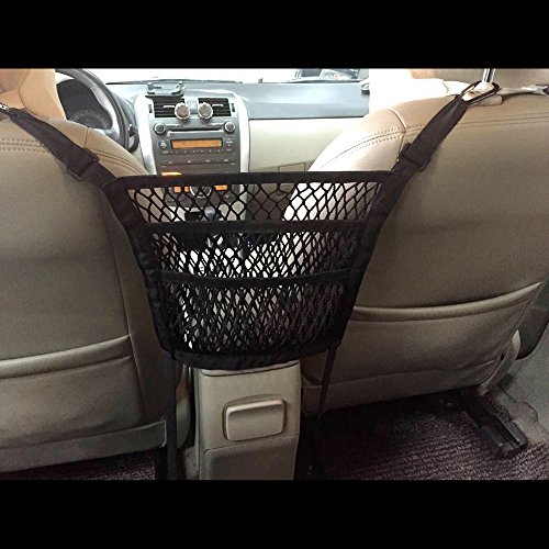 Product Cover Fontic 3-Layer Car Mesh Organizer, Seat Back Net Bag, Barrier of Backseat Pets Children Kids, Cargo Tissue Purse Holder, Driver Storage Netting Pouch. (3 Optional Styles)