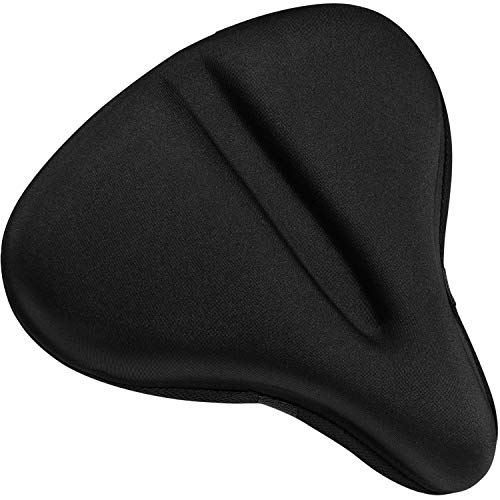 Product Cover Large Exercise Bike Seat Cushion - 11 inches x 12 inches Soft Bike Gel Saddle Cover - Bicycle Wide Gel Soft Pad - Most Comfortable XXL Bicycle Saddle Cover for Women and Men