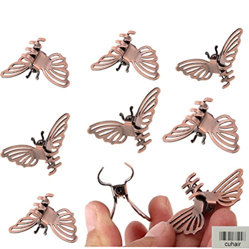 Product Cover cuhair 10pcs Vintage Alloy Metal Punk Butterfly Bangs Mini Hair Clip Barrettes Hair Claw Hair Accessories For Women Girl