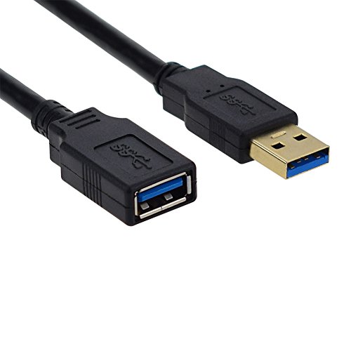 Product Cover USB 3.0 Extension Cable 15FT,WestCowboy SuperSpeed USB3.0 Extender Cord A Male to A Female for Paystation, Xbox, Hard Drive, USB Flash Drive, Mouse,Keyboard, Card Reader, etc(Black) (15FT)