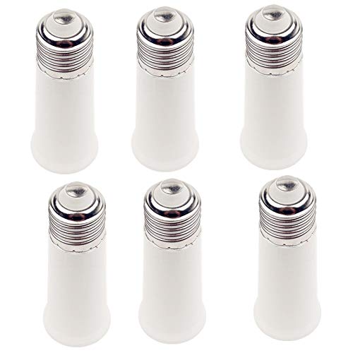 Product Cover 6-Pack Light Socket Extender Adapter, E27 to E26 E27 Screw Bulb Base Adapter Converter,Lamp Bulb Socket Lamp Holder Adapter, Fits LED/CFL Light Bulbs