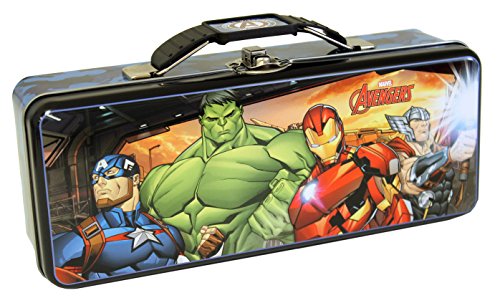 Product Cover The Tin Box Company Avengers Pencil Box with Handle Clasp & Hinge