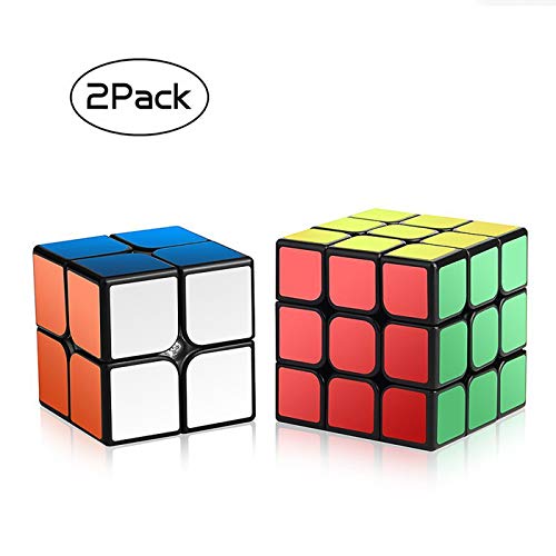 Product Cover ROXENDA Speed Cube Set, Magic Cube Set of 2x2x2 3x3x3 Cube Smooth Puzzle Cube