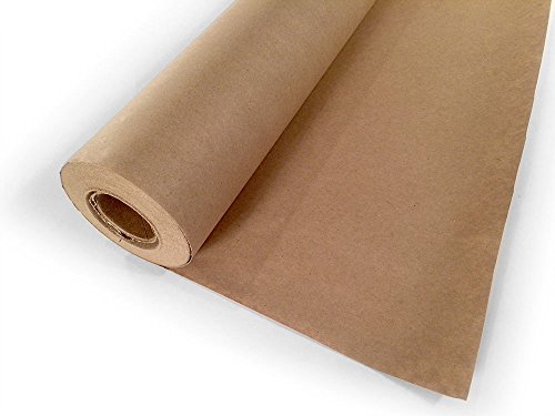 Product Cover Brown Kraft Paper Roll 24 x 1800 Inches (150 Feet Long) Single Roll - 100% Recycled Materials, Multi-use, DIY Wrapping Paper Roll, Arts & Crafts Table Cover, Packaging Paper Filler. by Woodpeckers