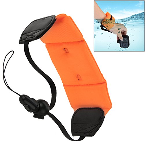 Product Cover E-outstanding Waterproof Camera Float Strap, Universal Floating Wristband,Hand Grip Lanyard for Underwater GoPro,Waterproof Camera, Keys,Sunglass,etc (Orange)