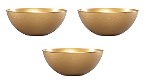 Product Cover Hanna K Signature Collection 100 Ounce Gold Wave Bowl - Set of 3 Bowls