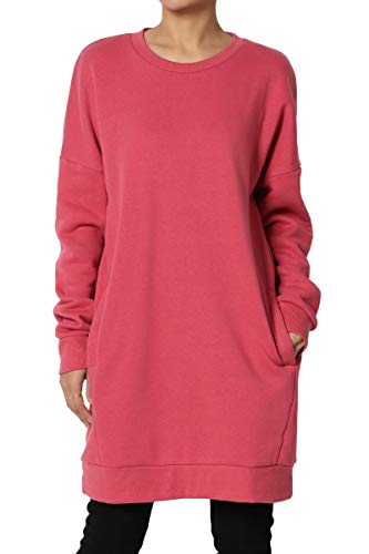 Product Cover TheMogan Casual Oversized Crew Or V-Neck Sweatshirts Loose Fit Pullover Tunic S~3XL