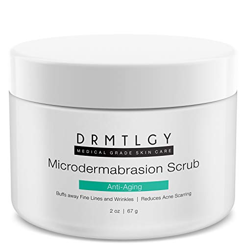 Product Cover DRMTLGY Microdermabrasion Facial Scrub and Face Exfoliator. Natural Non-Abrasive Face Exfoliator Improves Acne Scars, Blackheads, Pore Size, and Skin Texture. 2 oz