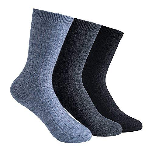 Product Cover Time May Tell Mens 3 Pack Merino wool Lightweight Dress Crew Socks