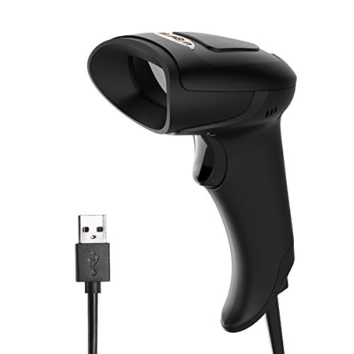 Product Cover 1 2D Barcode Scanner CCD, 3M Shockproof, Upgraded Recognition on Broken, Screen Code. MUNBYN Handheld 1.5M USB Scanner, Auto-Sensing Mode Optional, Support Mac, Windows, Linux, PC, POS