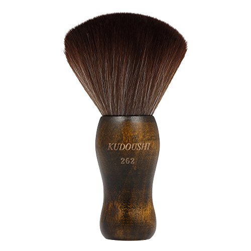 Product Cover Anself Large Hair Cutting Neck Duster Brush Professional Barber Natural Fiber Wooden Handle Cutting Kits