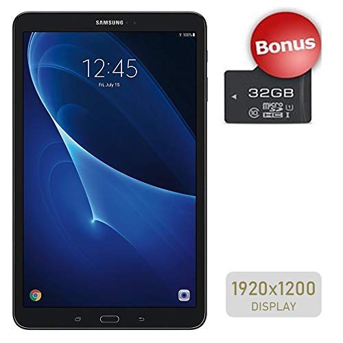 Product Cover Samsung Galaxy Tab A SM-T580 10.1-Inch Touchscreen 16 GB Tablet (2 GB Ram, Wi-Fi, Android OS, Black) Bundle with 32GB microSD Card