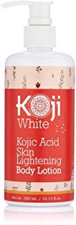 Product Cover Pure Kojic Acid Skin Lightening Body Lotion - Natural Moisturizer & Uneven Skin Tone For Reduce Wrinkles, Acne Scars & Dark Spot, 10 Ounce Bottle (1 Bottle)