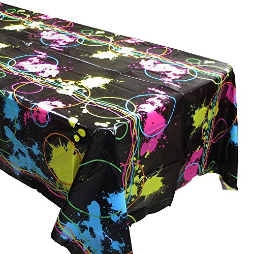 Product Cover Blue Orchards Glow Party Tablecovers (2), Glow Birthdays, Party Supplies, Black Light Decorations