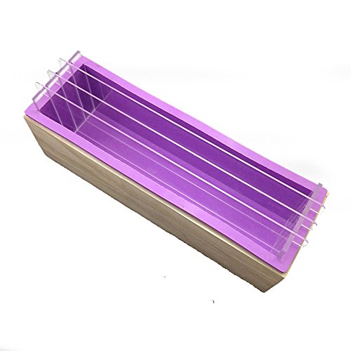 Product Cover X-Haibei Loaf Soap Mold Silicone Wooden Box Acrylic Divider Board 3+2 Swirling Making