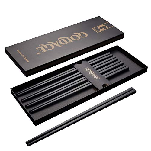 Product Cover Goldage Fiberglass Dishwasher-safe Chopsticks - Japanese Minimalism - Floating Flowers (5 Pairs)