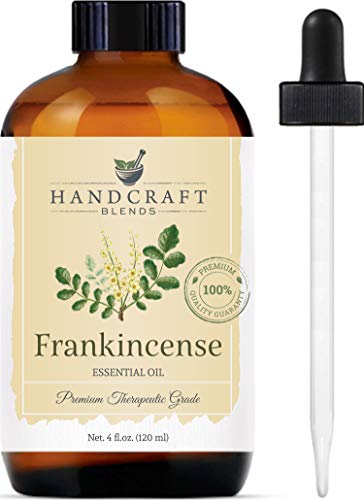 Product Cover Handcraft Frankincense Essential Oil - 100 Percent Pure and Natural - Premium Therapeutic Grade with Premium Glass Dropper - Huge 4 oz