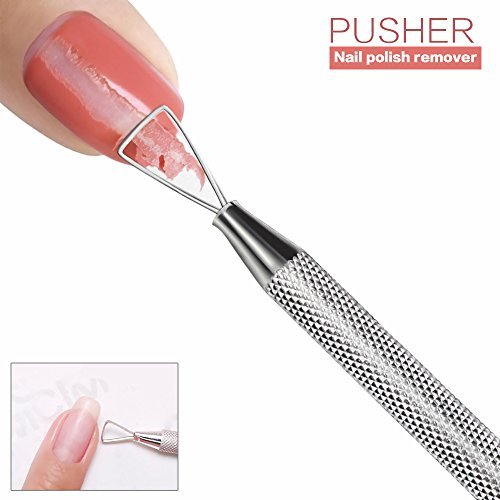 Product Cover PrettyDiva Cuticle Pusher Stainless Steel Triangle Cuticle Peeler Scraper Remove Gel Nail Polish Nail Art Remover Tool