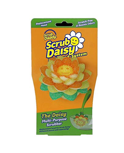 Product Cover Scrub Daddy, Scrub Daisy Dishwand Replacement Head - The Daisy Multi-Purpose Scrubber, Non-toxic, Deep Cleaning, Versatile, Flexible, Scratch Free, Dishwasher Safe, Stain and Odor Resistant, 1p