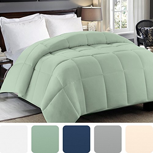 Product Cover Cosy House Collection Premium Down Alternative Comforter - Sage Green - All Season Hypoallergenic Bedding - Lightweight and Machine Washable - Duvet Insert - (Full/Queen)