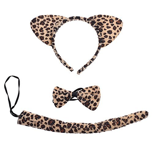 Product Cover BCP Kitty Cat Ears Tail and Bow Tie Party Costume kit (Leopard Print Color)
