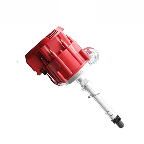 Product Cover MOSTPLUS Racing HEI Distributor Red Cap Super Coil for Chevy SBC 305/350/400 Small Block 1035001 HEI,