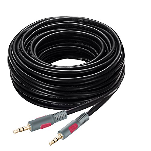 Product Cover Aux Cable 30 Feet,Ruaeoda 3.5mm to 3.5 mm Male to Male Stereo Audio Cable Cord