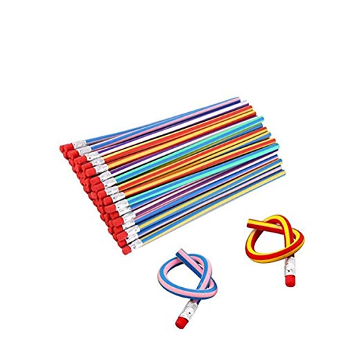 Product Cover Haawooky 35 Pieces Flexible Soft Pencil Magic Bend Pencils for Kids Children School Fun Equipment