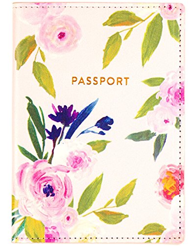 Product Cover Eccolo Travel Passport Cover Case with Storage Pocket (Floral)