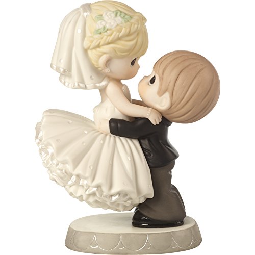 Product Cover Precious Moments 172007 Best Day Ever Bride & Groom Bisque Porcelain Figurine & Wedding Cake Topper