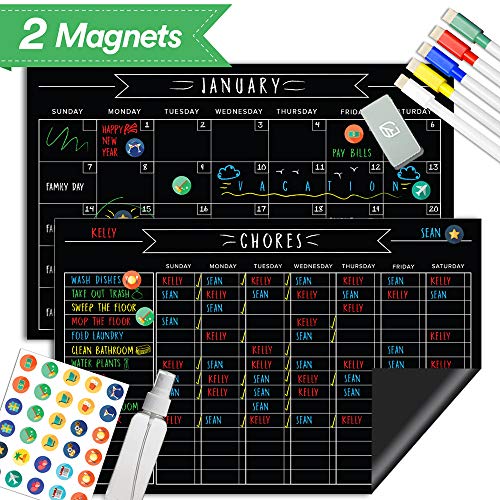 Product Cover Magnetic Refrigerator Chore Chart Set - 11