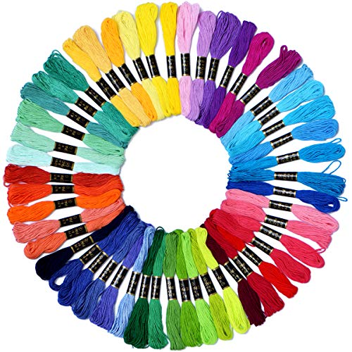 Product Cover Embroidery Floss Rainbow Color 50 Skeins Per Pack Cross Stitch Threads Friendship Bracelets Floss Crafts Floss