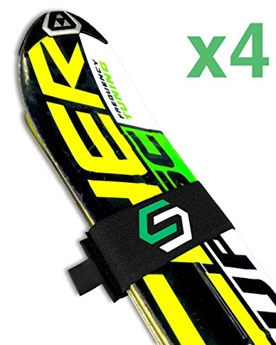 Product Cover StoreYourBoard 4 Pack of Ski Fastener Straps Black