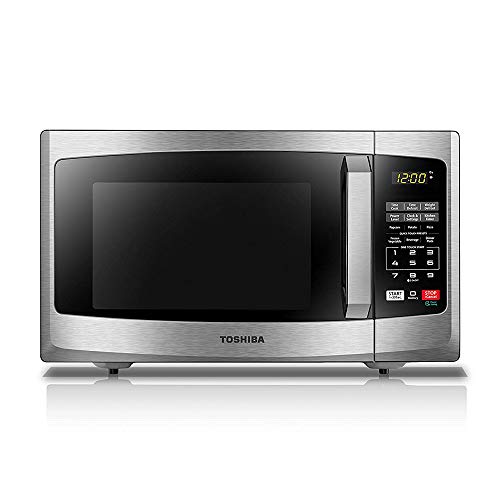 Product Cover Toshiba EM925A5A-SS Microwave Oven with Sound On/Off ECO Mode and LED Lighting, 0.9 cu. ft, Stainless Steel
