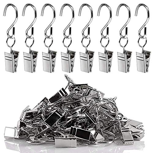 Product Cover Teenitor 60pcs Party Light Hanger, Gutter Hangers for Lights, Curtain Clips Hanging Clamp Hooks Hanger Clips for Curtain Photos String Party Lights Awning Curtain Home Decoration Art Craft