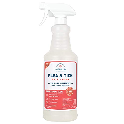 Product Cover Wondercide Natural Flea, Tick and Mosquito Spray for Dogs, Cats, and Home - Flea and Tick Killer, Prevention, Treatment - 32 oz Peppermint