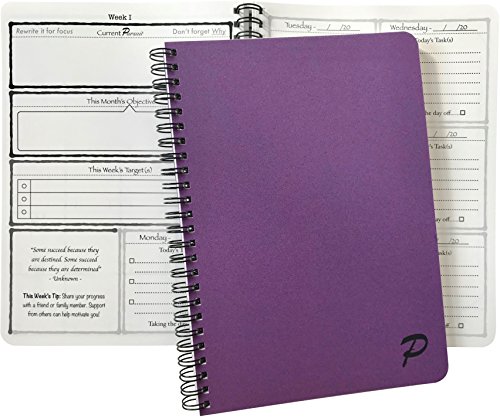 Product Cover Pursuit Goal Journal - A Unique, Down-to-Earth Method for Productivity, Motivation, Mindfulness, and Goal Planning. 6 x 8.5 inch. (Purple)