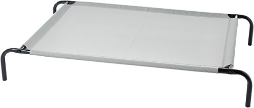 Product Cover AmazonBasics Large Elevated Cooling Pet Dog Cot Bed - 51 x 31 x 8 Inches, Grey