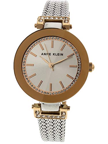 Product Cover Anne Klein Women's Swarovski Crystal Accented Mesh Bracelet Watch