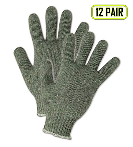 Product Cover Magid Glove & Safety G168C-AMZN Greyt Shadow G168/G168C Knit Gloves, Cotton Poly Blend, Ladies (Fits Medium), Gray (Pack of 12)