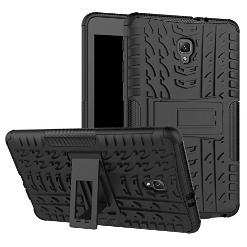 Product Cover Tab A 8.0 T380 Case DWaybox Rugged Heavy Duty Armor Hard Back Case Cover with Kickstand for Samsung Galaxy Tab A 8.0 2017 SM T380/T385 / Samsung Tab A2 S 2017 (BlacK)