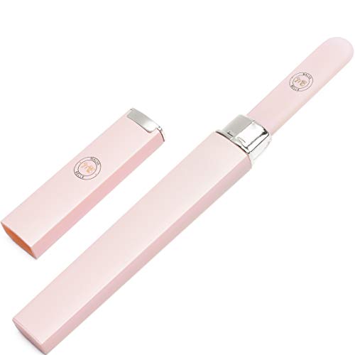 Product Cover Best Crystal Glass Nail File for Women, Protective Travel Case, Professional Salon Fingernail Files for Pretty Manicure, Great for Natural, Gel and Acrylic Fake Nails, Better Emery Boards, Pink 2mm