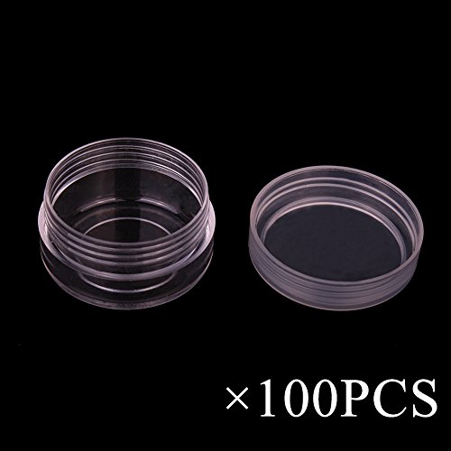 Product Cover 10 Gram Cosmetic Containers 100pcs Sample Jars with Lids Plastic Makeup Sample Containers BPA free Pot Jars