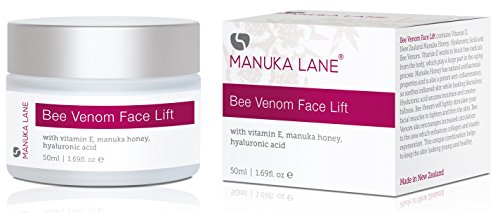 Product Cover Natural Bee Venom Face Lift Treatment Cream with Active Manuka Honey, Shea, Cocoa Butter, and Jojoba - Nature's Most Powerful Anti-Aging and Anti-Wrinkle Solution!